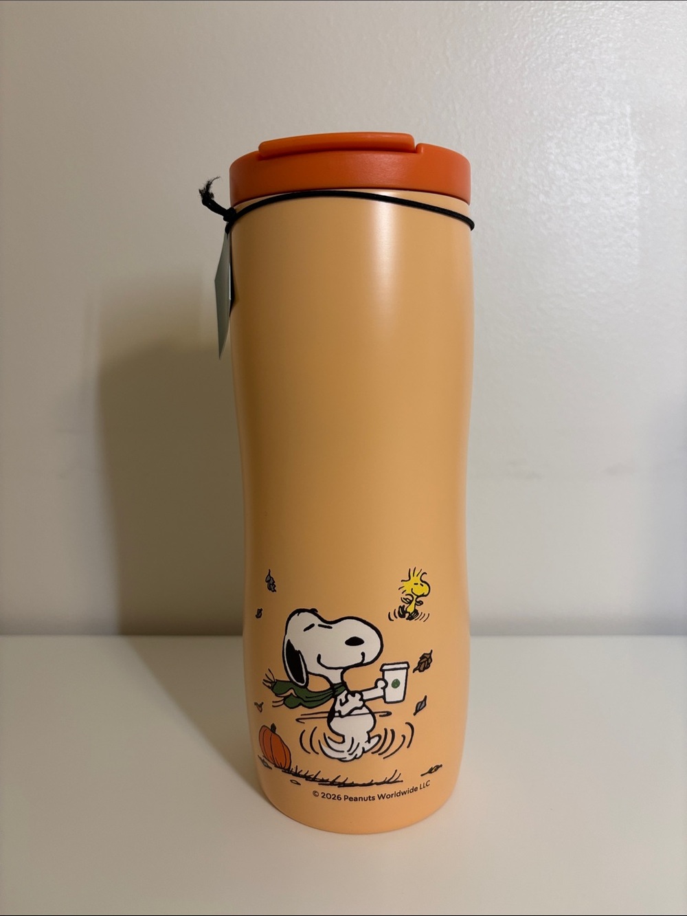 Limited Edition Starbucks Peanuts Snoopy Tumbler w/ Woodstock/Pumpkin Charm 2026